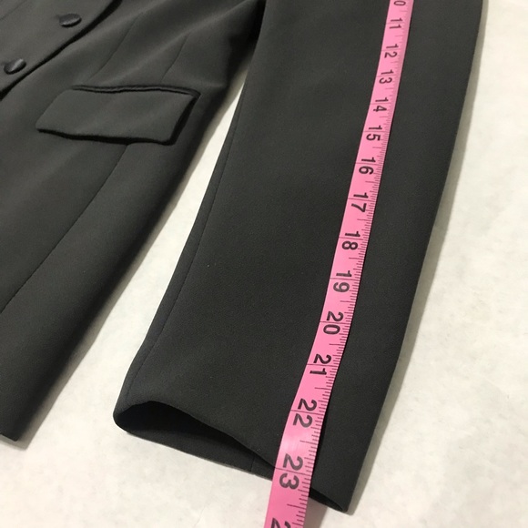 Kasper ASL Petite Gray Single Breasted Lined Blazer Jacket Business Wear Sz 8P - Picture 11 of 13